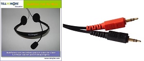 Audífonos con microfono para idiomas Tell me More con Conector de dos plug stereo 3.5 mm TRS