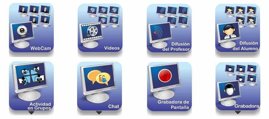 Herramientas nativas de nuestros laboratorios de idiomas StudyRoom Control Plus para prácticas de expresión oral