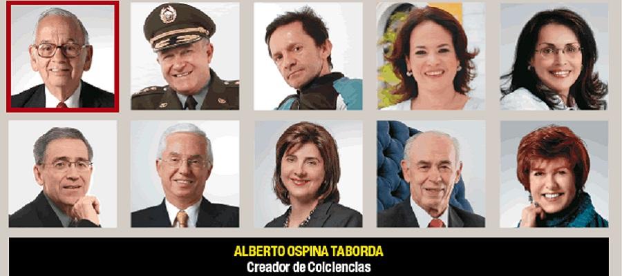 Imagen publicada por la revista semana con los Mejores Líderes de Colombia, en la que aparece Alberto Ospina Taborda