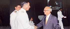 En julio de 2009, Alberto Ospina recibió la condecoración por Servicios Distinguidos a la Escuela Naval Almirante Padilla en Cartagena