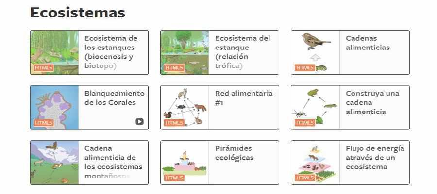 Portal multimedia de medio ambiente y ecología con clips de video