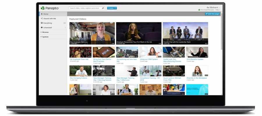 Plataforma de video Panopto