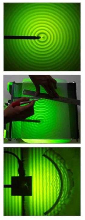 Experimentos con la cubeta o tanque de ondas SF
